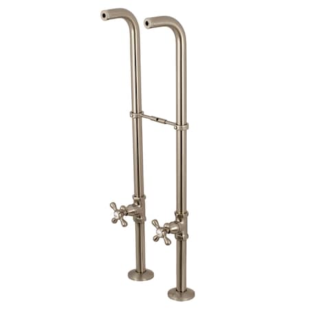 Kingston Brass Freestanding Supply Line Package, Brushed Nickel CC266S8AX